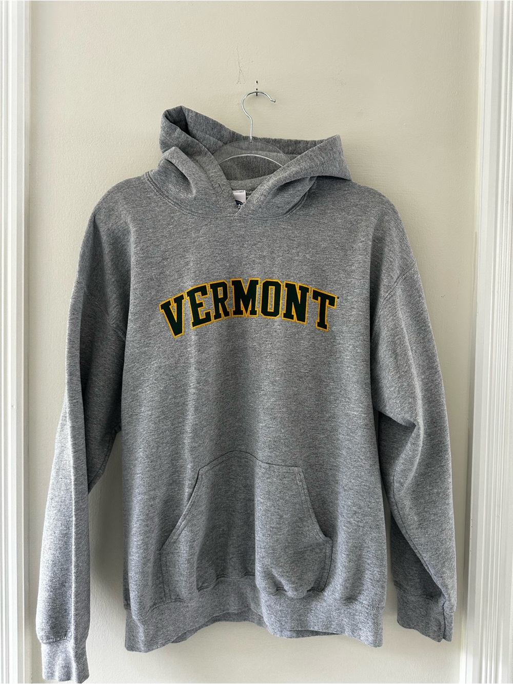 Vermont Gray Hooded Sweatshirt - Classic College Pullover